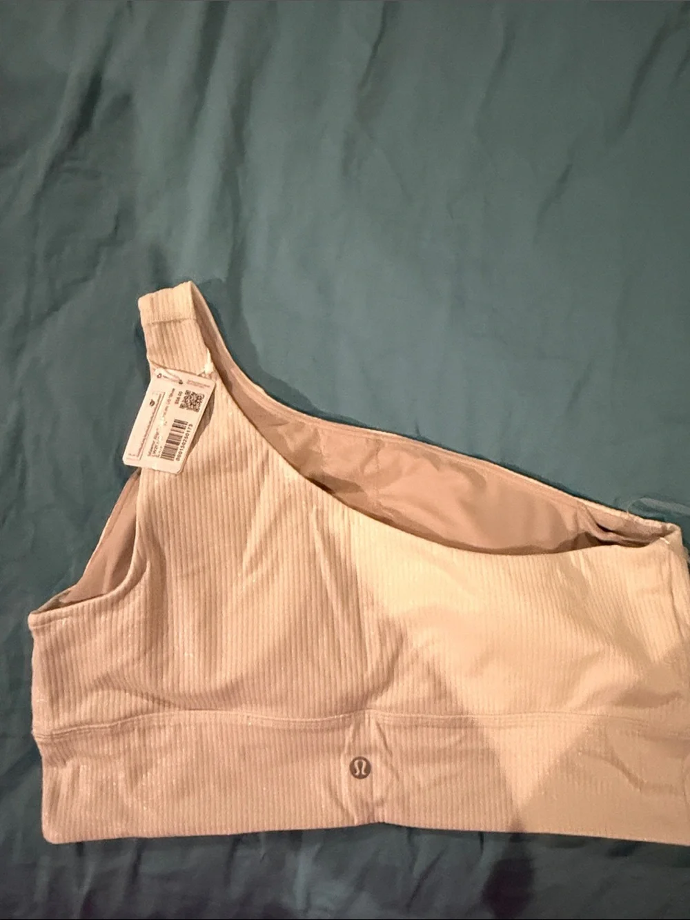 Lululemon Seamless One-Shoulder Ribbed Bralette - Cream